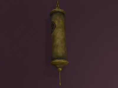Vintage Medieval Medical Syringe  Free low-poly 3D model