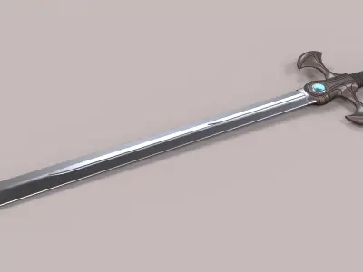 Fantasy sword 3D model buy