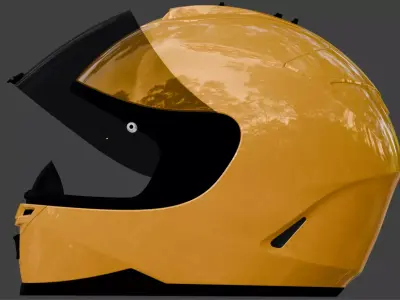 Motorcycle Helmet  Low-poly 3D model