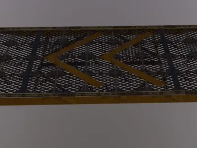 Crane Platform Seperate Low-poly 3D model