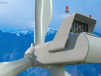 Vestas Horizontal Axis Wind Turbine 3D model