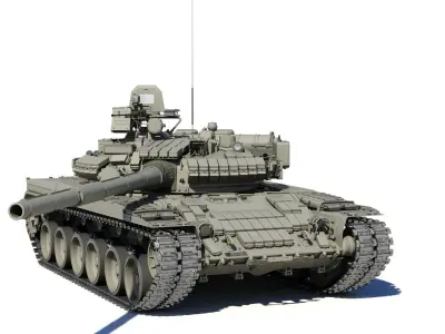T-80BV russian tank - russian tank 3D model