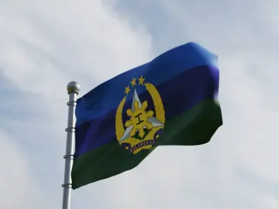 Animated Philippines Flags 3D model