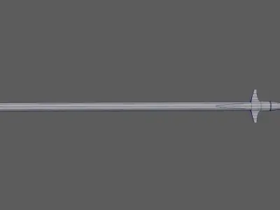 Medieval Spear Game-ready Low-poly 3D model