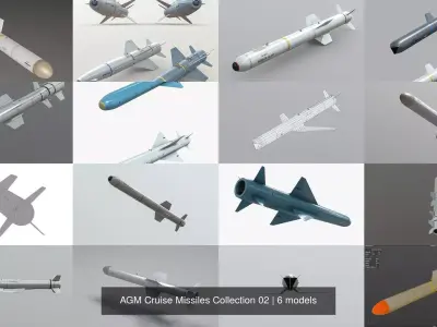 AGM Cruise Missiles Collection 02 3D Model Pack