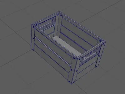 Wooden Crate 3D model get