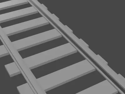 Railway Rail 3D model