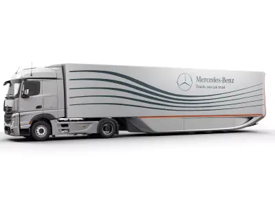 Mercedes Actros Aero Trailer 2012 3D model
