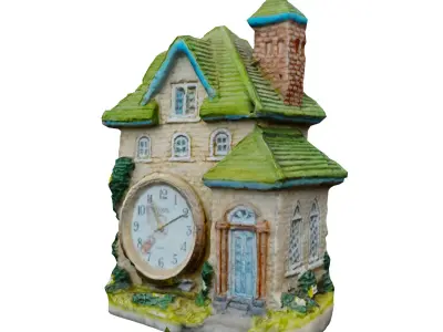 Scanned Clock House Decoration Free 3D model