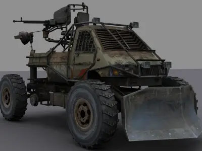 armored truck 3D model from CGTrader