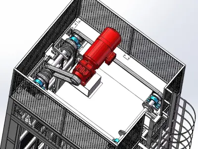 Heavy-duty reciprocating elevator  3D model