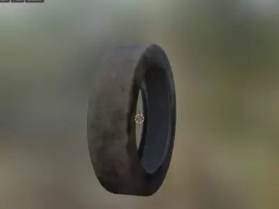 Tire Lowpoly rubber ring Free low-poly 3D model