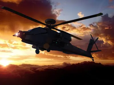 Boeing AH-64 Apache 3D print model