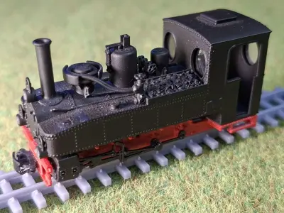 D-Feldbahn Locomotive HF 1-87 H0f600mm resin 3D print model
