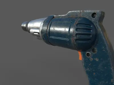 3D Drill Machine  Low-poly 3D model