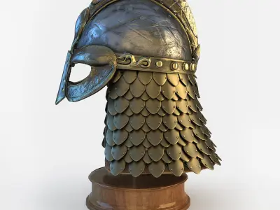 Viking Helmet 3D model 8