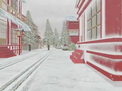 Winter Village 3D model order