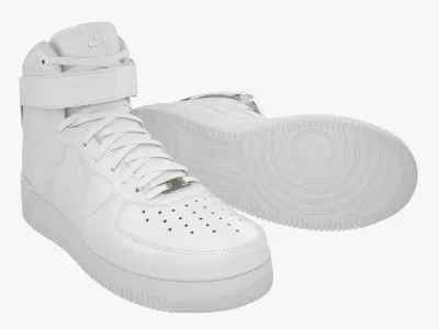 Nike Air Force 1 Set (White) 3D model