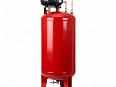 Red Vertical Workshop Air Compressor 3D Model Low-poly 3D model