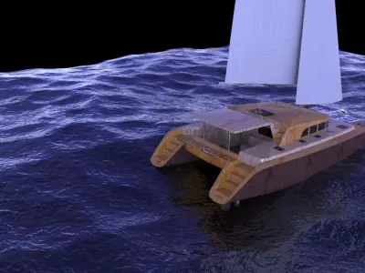Catamaran Free 3D model