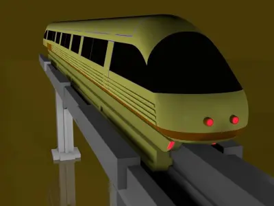 Monorail train 3D model purchase
