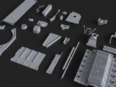 Kitbash Kit - 25 Free Original Star Wars Parts Free 3D model