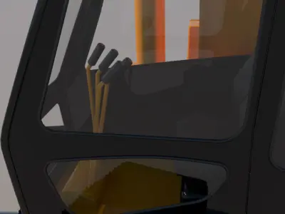 Full Rigged Excavator 3D model