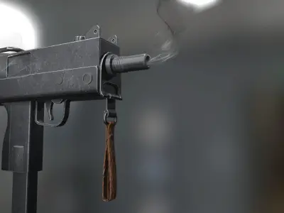 MAC-10 PBR Game Ready gun 3D model