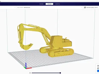 Excavator 3d printed 3D model