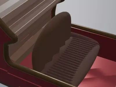 Simple cartoon Sleigh Free 3D model