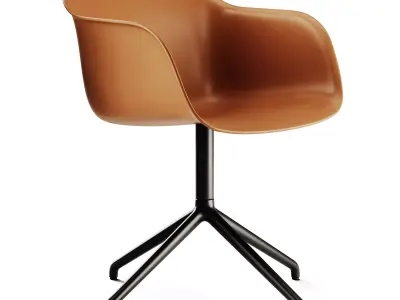 Sancal Bold Table and Muuto Fiber Armchair 3D model