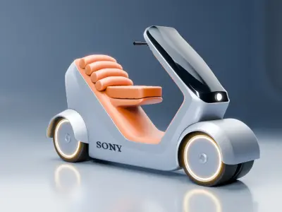 Sony Electric Concept Scooter  Blender 3D Model 3D model
