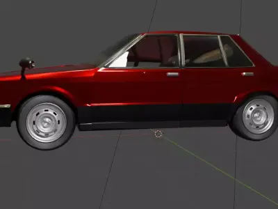 Nissan Bluebird 180B SSS-S Turbo 1981 Low-poly 3D model