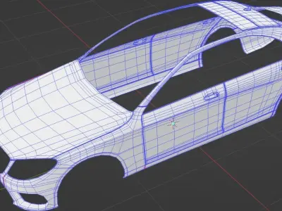 BEAT-UP CAR  Free low-poly 3D model