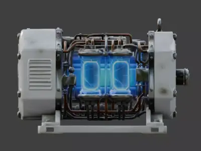 Realistic Sci-Fi Power Generator 3D Model Low-poly 3D model