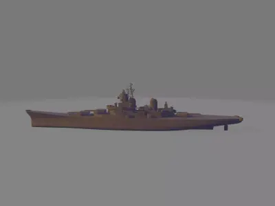 Uss Missouri battleship for RC 3D print model