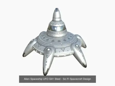 10 Alien Spaceship UFO G Collection - Sci Fi Spacecraft Design 3D Model Pack