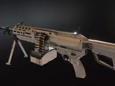 Sig Sauer XM250 Low-poly 3D model