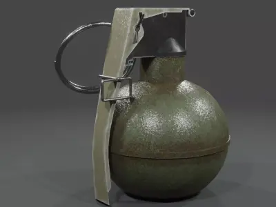 M67 Grenade 3D Model Low Poly Game Ready Low-poly 3D model