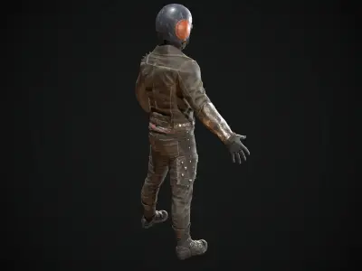 Skull armor 16 Low-poly 3D model