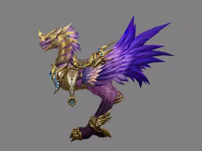 Mount - Dino Type 04 Low-poly 3D model