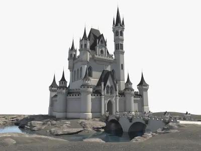 Medieval Castle 3D model 18