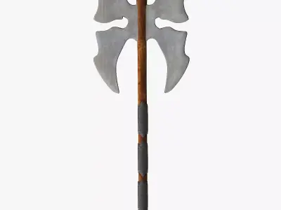 War Axe Low-poly 3D model 3