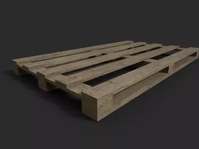 Pallet wooden Low-poly 3D model shop