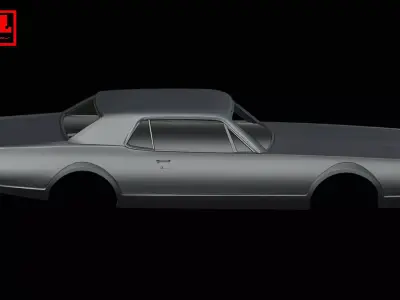 Mercury Cougar 1st Gen 1967 - Car Body Shell 3D print model