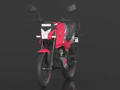 Hero Xtreme 160R 4V Double Disc Bike Cast Pearl Red Low-poly 3D model