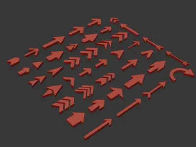 arrow collection arrows 3D model