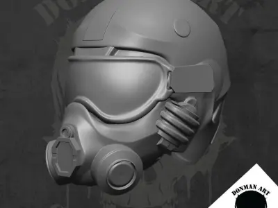 Para Viper Head for action figures 3D print model