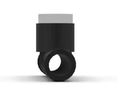 T-Pipe plastic connector Free 3D model