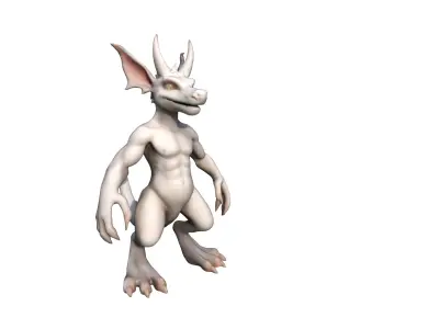 Dragon Rabbit Low-poly 3D model